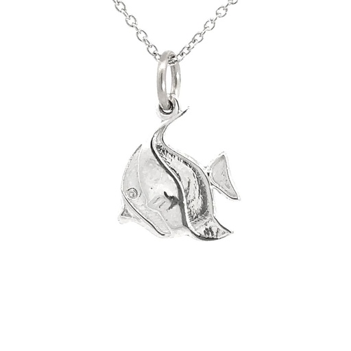 [000050] Ocean Inspired Enchanting 18K Angelfish Pendant