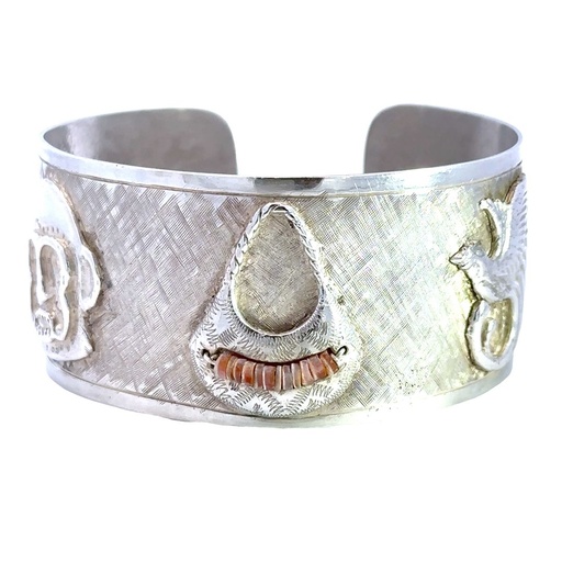 [000069] Papuan New Guinean Inspired Sterling Silver Cuff