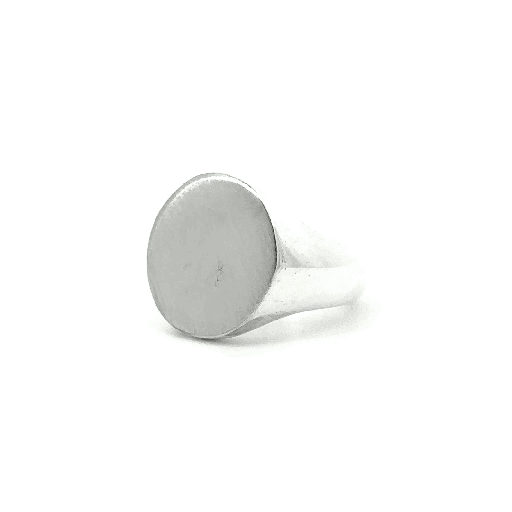 [000083/27394] Signet Ring In Sterling Silver With Brushed Finish