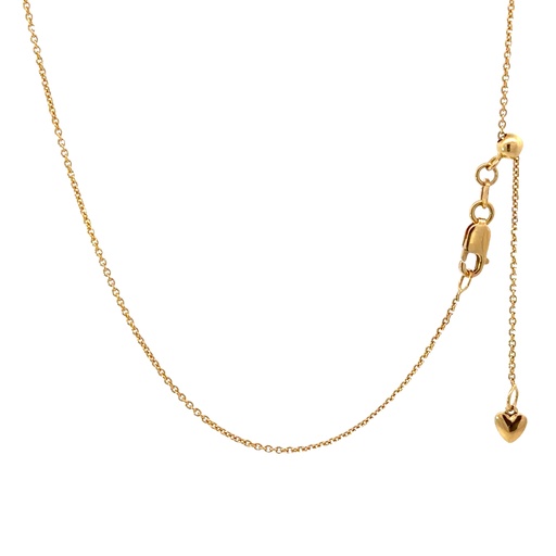 [000139] Chain Necklace | 18ct Gold Slider Extender