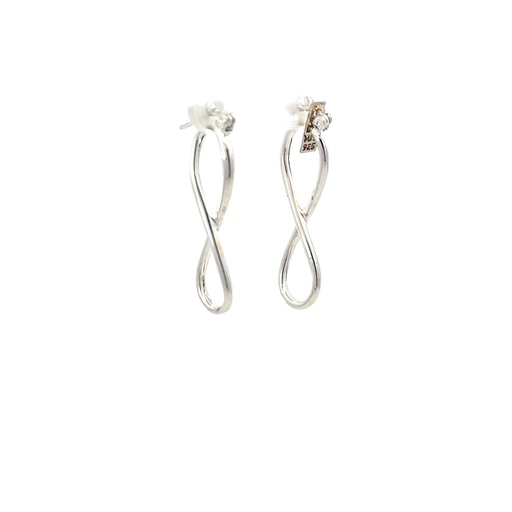 [000145] Sterling Silver Infinity Hoop Earrings