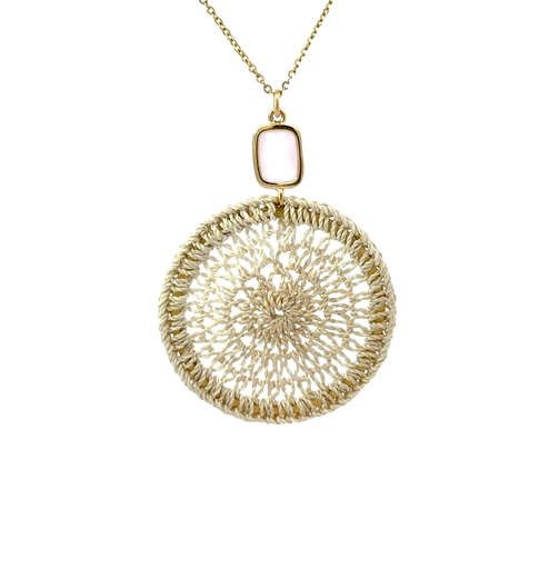 [000164] Kala Pink Necklace by Bilum & Bilas