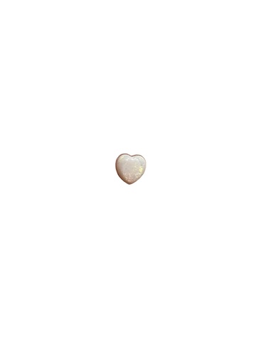 [000177] Loose Heart White Opal Gemstone