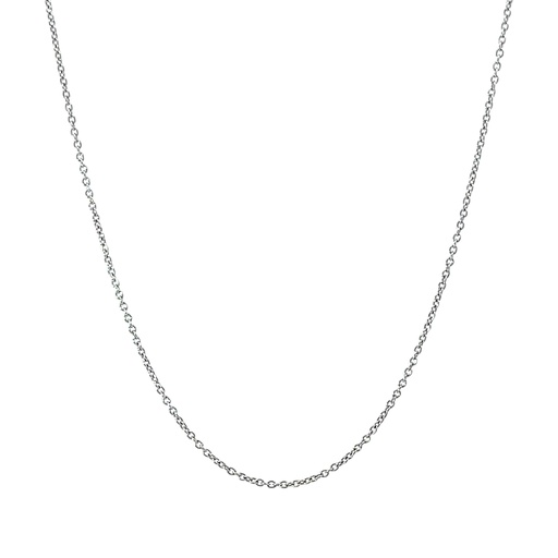 [000184] Dazzling Simplicity: 9K White Gold Fine Belcher Necklace