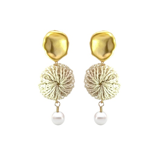 [000198] Lik Lik Malalo Earrings Gold by Bilum & Bilas