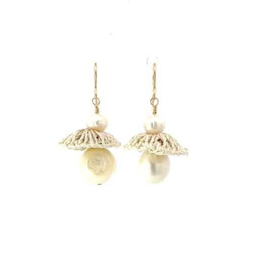 [000206] Pearl Drop Earring by Bilum& Bilas