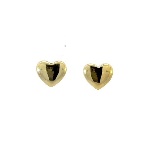 [000208] Gold Plated Heart Shaped Earrings