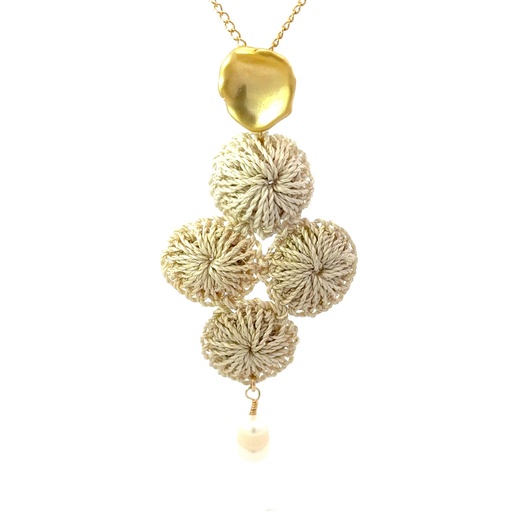 [000216] Malalo Necklace Gold by Bilum & Bilas