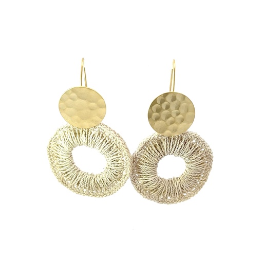[000220] Kina Earrings Gold by Bilum & Bilas