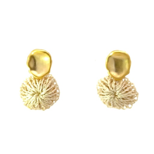 [000224] Amaki Studs Gold By Bilum & Bilas