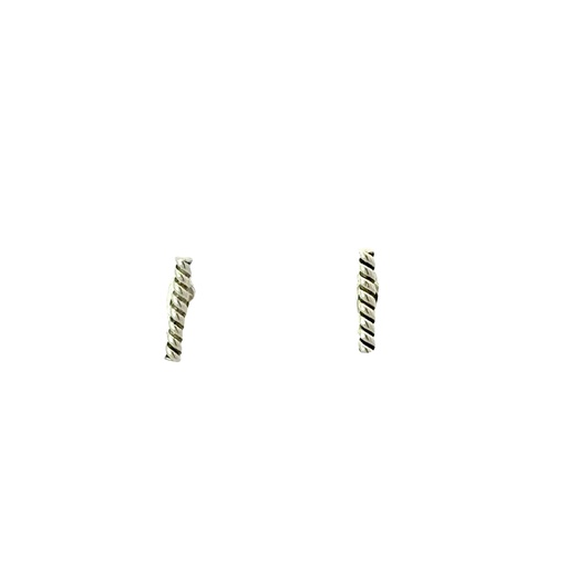 [000239/21794] Twisted Bar Stud In Sterling Silver