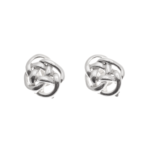 [000242] Clip-On Earrings |Eternal Celtic Knot In Silver