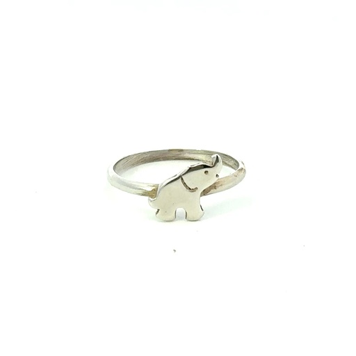 [000365] Elephant Ring In Sterling Silver