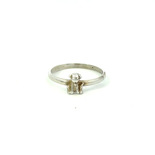 [000367] Puppy Ring In Silver