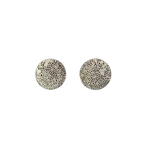 [000369] Granulation Domed Silver Studs