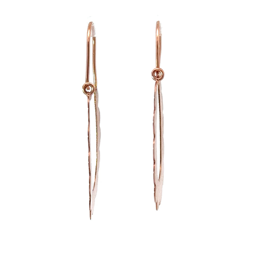 [000390] Rose Gold Plated Sideways Earrings