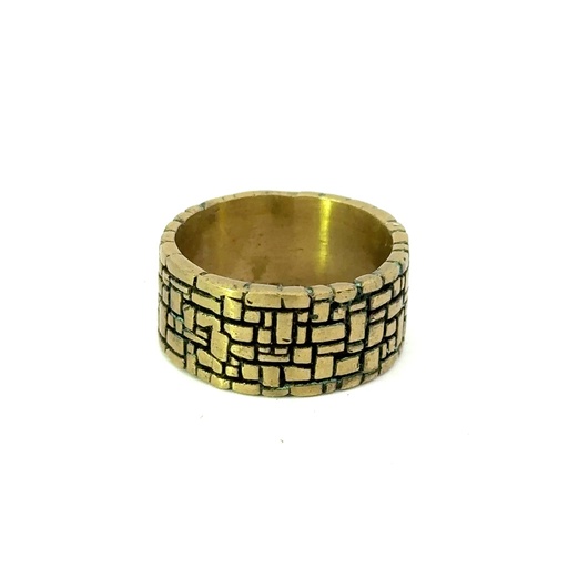 [000447] Textured Brass Band Ring