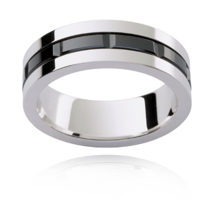 [000471] Eclipse Ensemble Zirconium & White Gold band