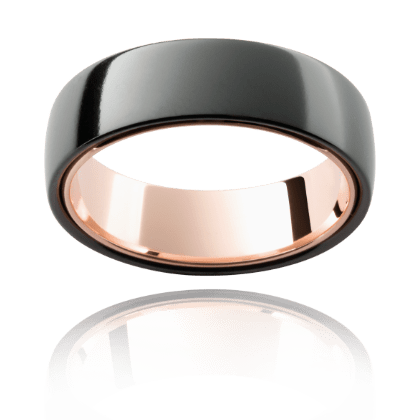 [000478] Maverick Rose Ring With Black Zirconium