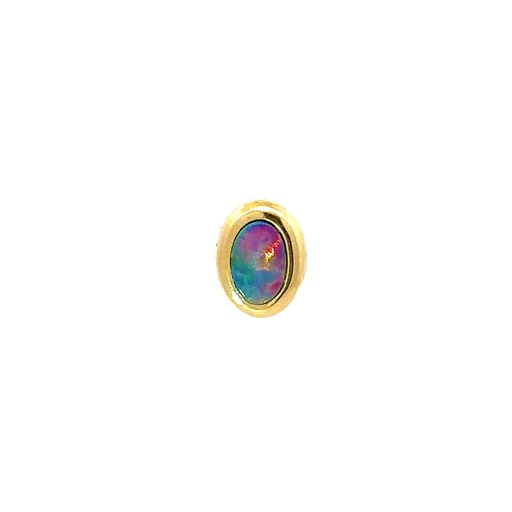 [000573] Opal Single Gold Earring