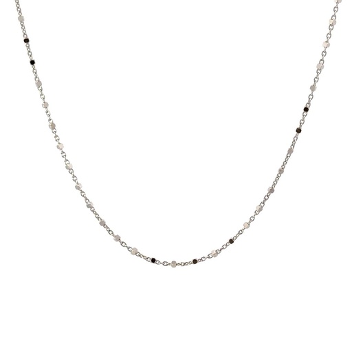 [000594] Elegant 18K Chain With Reflective Cube Beads, Timeless