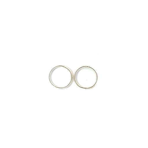 [029892] Sleeper Earrings | 9K White Gold 10mm