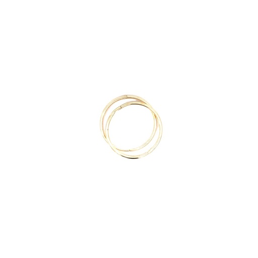 [029890] Sleeper Earrings | 9K Yellow Gold Hoop 14mm