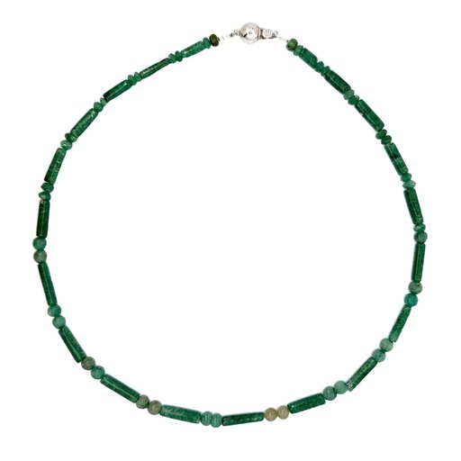 [000631] Adventurine Necklace With Silver Clasp