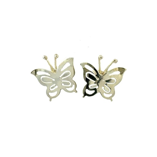 [000639] Butterfly Stud Earrings in Silver