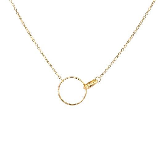 [000659] Petals Sterling Silver Necklace | "Family" Gold Plated