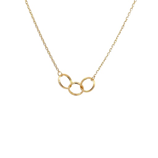 [000670] Petals Gold Plated Necklace | "Mother and Sons"
