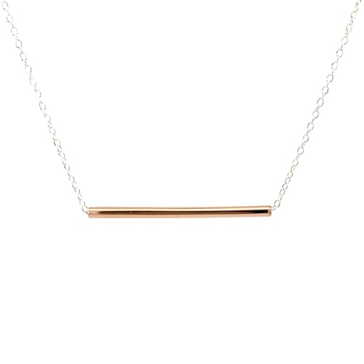[000672] Petals Silver Necklace | Rose Gold Plated "Courage"