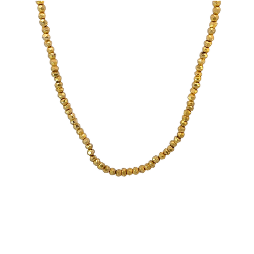 [000688] Gleaming Elegance: Gold-Plated Bead Necklace 70cm