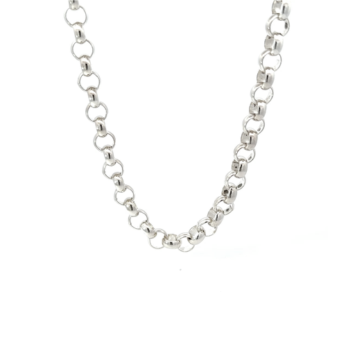 [000690] Silver Belchor Chain Necklace In 40cm Length