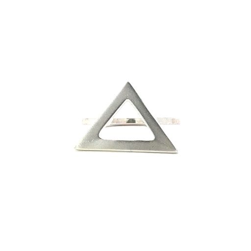 [000722] Triangle Design Ring in Sterling Silver