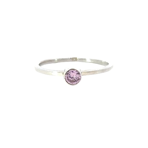 [000724] Pink Cubic Set in Sterling Silver