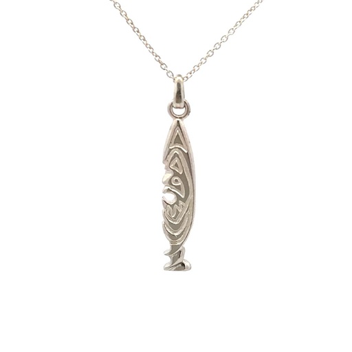 [000742] Pendant | Sepik Mask In Sterling Silver