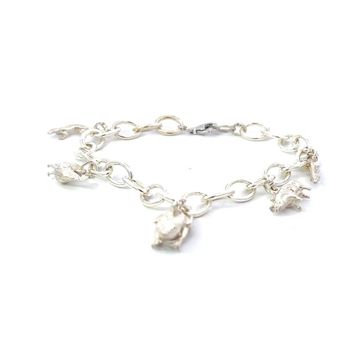[000747] Village Wildlife Charm Bracelet