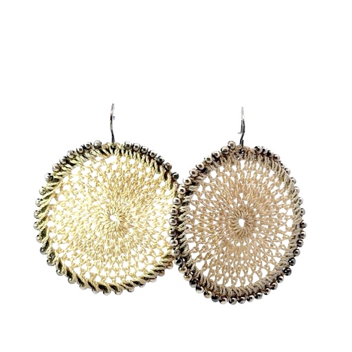 [000795] Lik Lik Sunset Earrings by Bilum & Bilas Silver