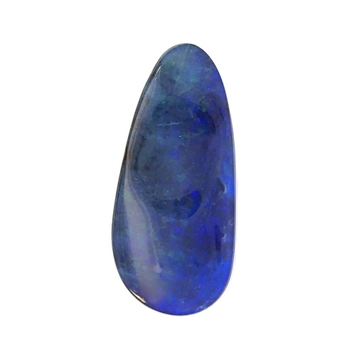 [000797] Elegant Solitaire Blue Opal Gemstone - Timeless Beauty