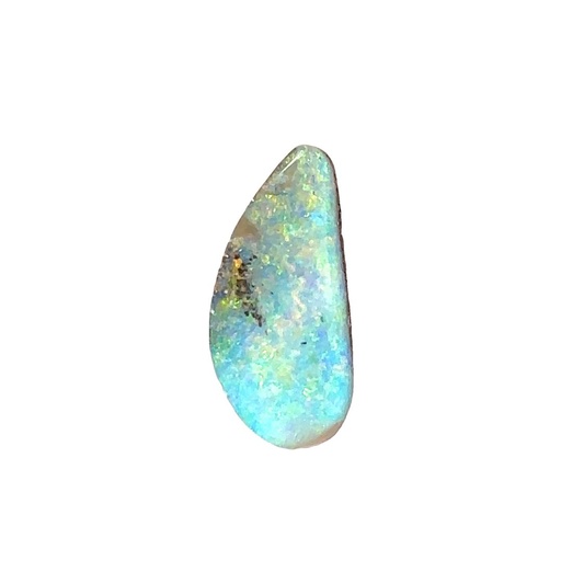 [000806] Enchanting Aqua Opal with Mystical Green Heart