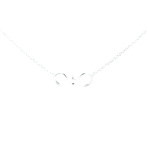 [000812] Petals Silver Necklace | "Soul Sister" Interlocking Circles