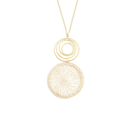 [000827] Swirl Necklace Gold by Bilum & Bilas