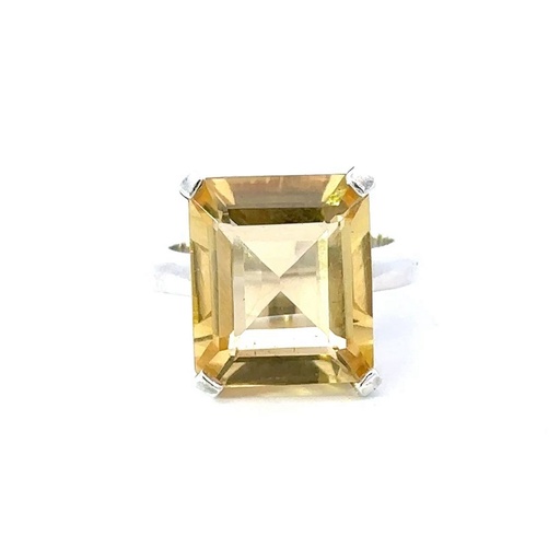 [000836] Citrine Ring In Sterling Silver