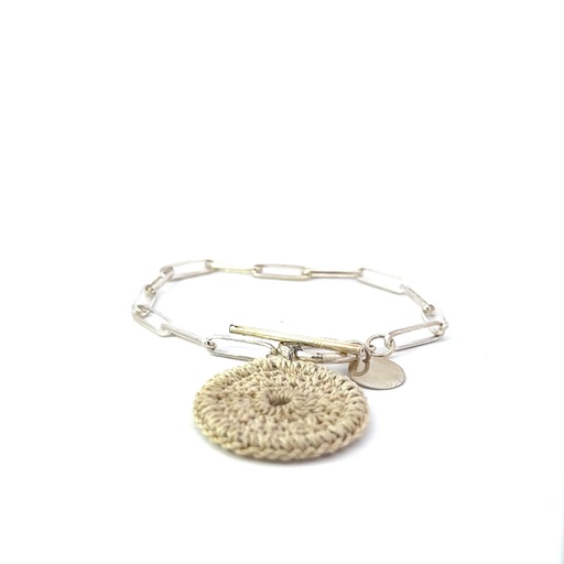 [000851] Sterling Silver Chainlink Charm Bracelet by Bilum & Bilas