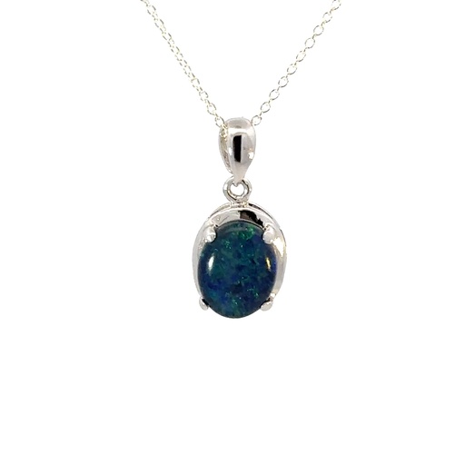 [000904] Enchanting Ocean Blue Opal Pendant