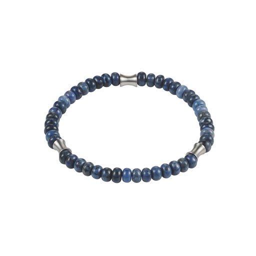 [000911] Men's Dumortierite Beaded Bracelet