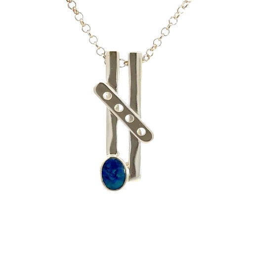 [000946] Aussie Opal Pendant Inspired By The Rhythmic Beauty Of Music