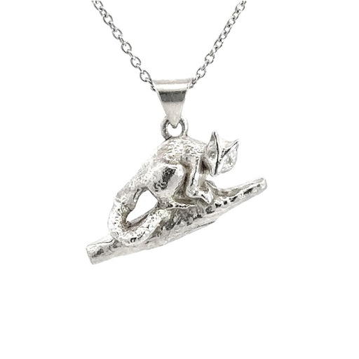 [000956] Pendant | Tree Climbing Kangaroo In Sterling Silver