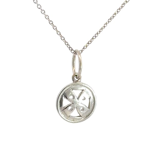 [000957] Pendant | Pierced Geometric Design In Sterling Silver